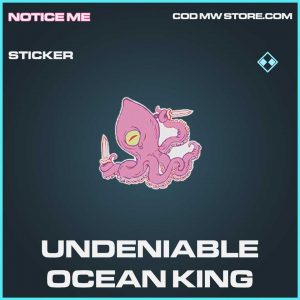 Undeniable Ocean King rare sticker notice me bundle Call of Duty Modern Warfare item