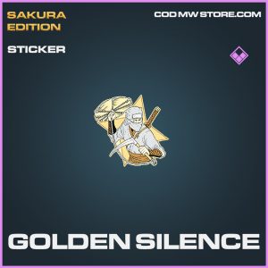 Golden silence sticker epic call of duty modern warfare warzone item