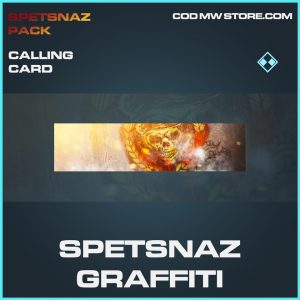 spetsnaz graffiti calling card rare call of duty modern warfare warezone item