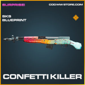 Confetti Killer SKS skin legendary blueprint call of duty modern warfare warzone item