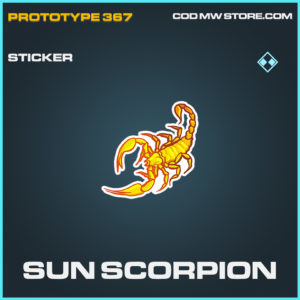 Sun Scorpion sticker rare call of duty modern warfare warzone item