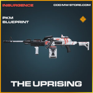 The uprising PKM legendary skin blueprint call of duty modern warfare warzone item