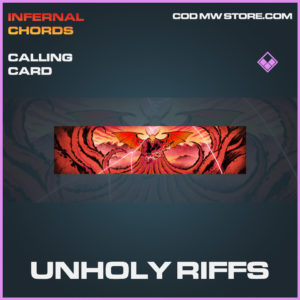 Unholy Riffs calling card epic call of duty modern warfare warzone item