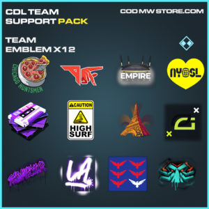 Team Emblems X12 CDL Team support pack call of duty modern warfare warzone items