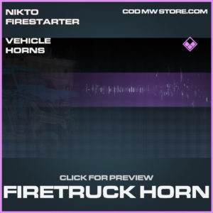 Firetruck Horn Vehicles horns epic call of duty modern warfare warzone item