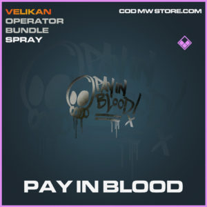 Pay in blood epic spray call of duty modern warfare warzone item