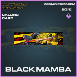 Black mamba calling card in Black Ops Cold War and Warzone
