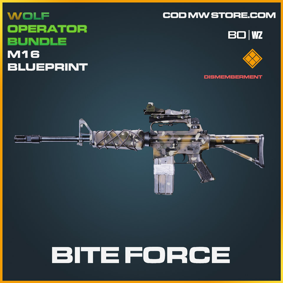 Bite Force M16 blueprint skin in Cold War and Warzone
