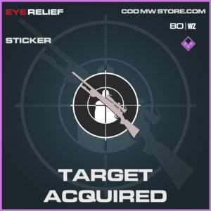 Target Acquired sticker in Cold War and Warzone