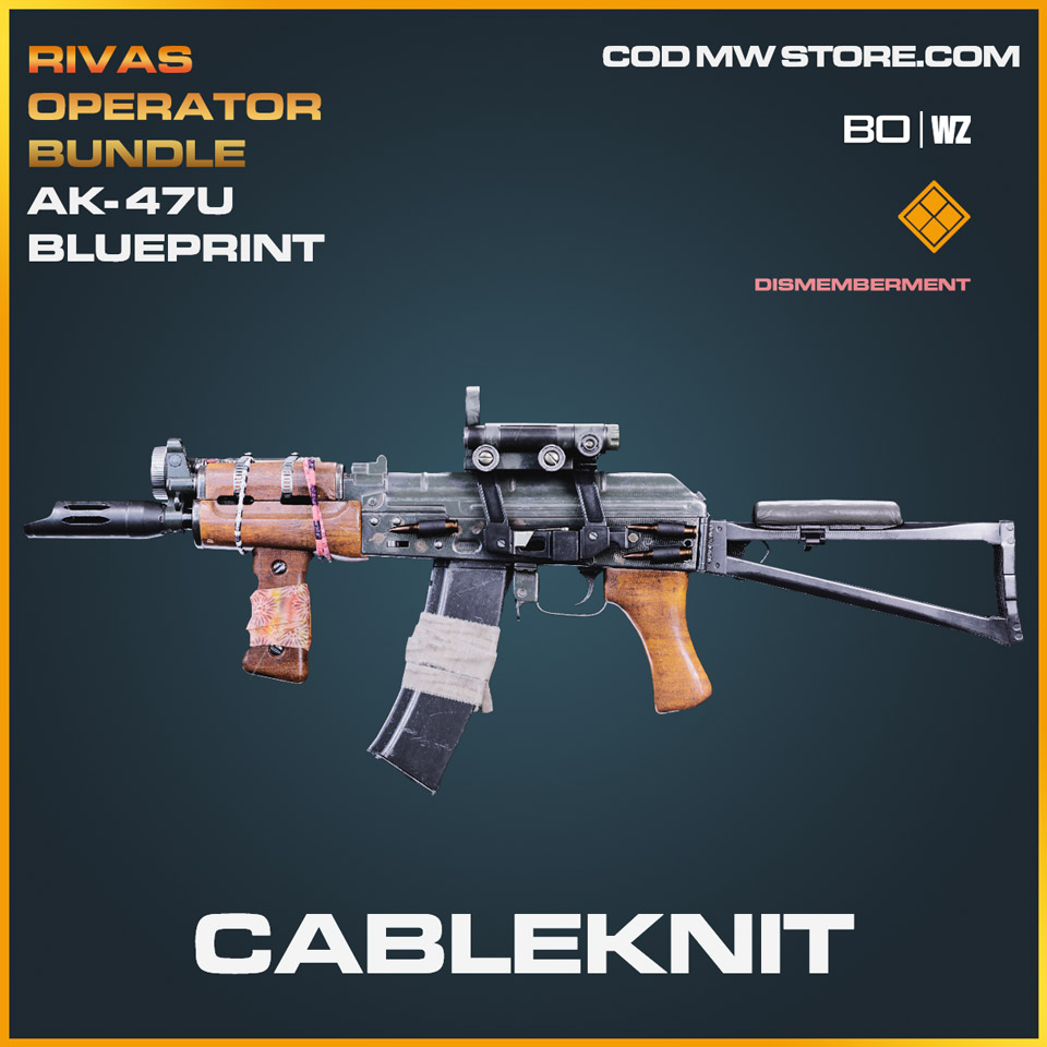 Cableknit AK-47u blueprint skin in Cold War and Warzone