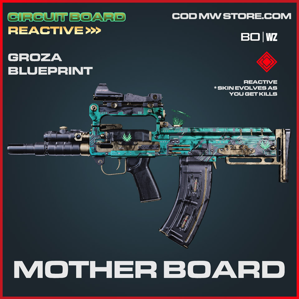 Mother Board Groza blueprint skin in Cold War and Warzone