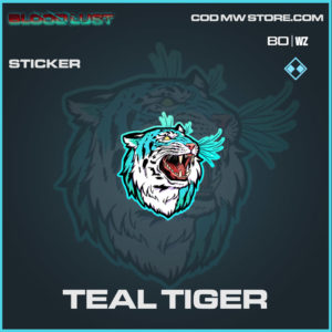 Teal Tiger sticker in Cold War and Warzone