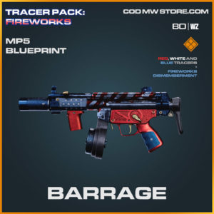 Barrage MP5 blueprint skin in Cold War and Warzone