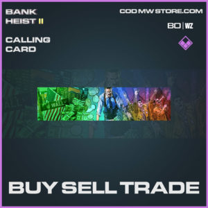 Buy Sell Trade calling card in Warzone and Cold War