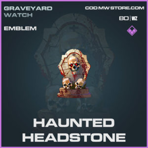 Haunted Headstone emblem in Cold War and Warzone