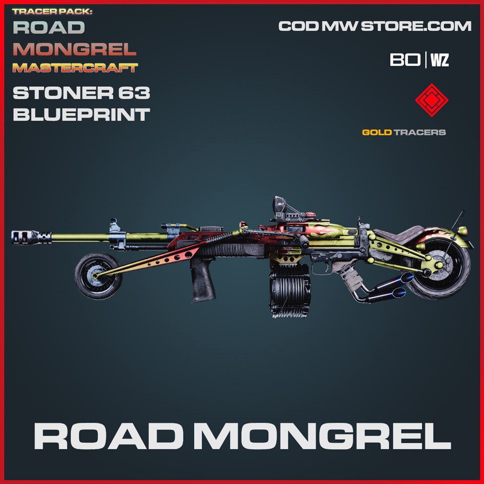 Road Mongrel Stoner 63 blueprint skin in Cold War and Warzone