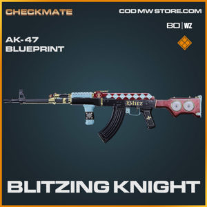 Blitzing Knight AK-47 blueprint skin in Warzone and Cold War