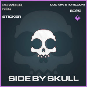 side by skull sticker in Warzone and Cold War