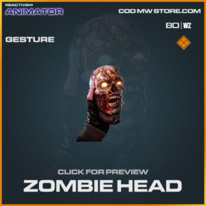 zombie head gesture in Warzone and Cold War