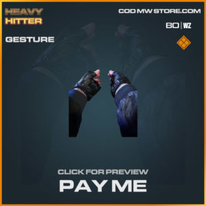 Pay Me Gesture in Warzone and Cold War