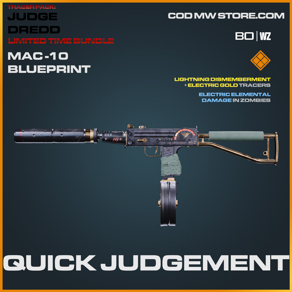 Quick Judgement MAC-10 blueprint skin in Warzone and Cold War