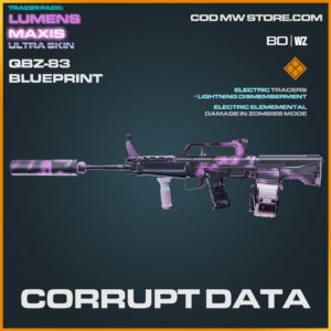 Corrupt Data qbz-83 blueprint skin in Warzone and Cold War