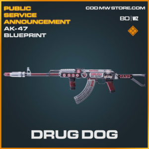 Drug Dog AK-47 blueprint skin in Warzone and COld War