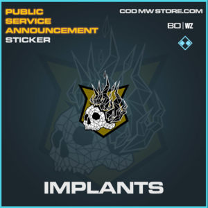 Implants sticker in Warzone and COld War