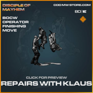 Repairs With Klaus finishing move in Warzone and Cold War