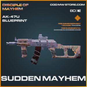 Sudden Mayhem AK-47u blueprint skin in Warzone and Cold War