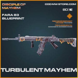 Turbulent Mayhem FARA 83 blueprint skin in Warzone and Cold War