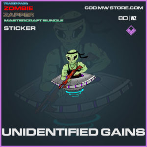 Unidentified Gains sticker in Warzone and Cold War