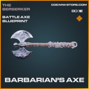 barbarian's axe battle axe blueprint in Warzone and Cold War