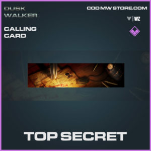 top secret calling card in Vanguard and Warzone