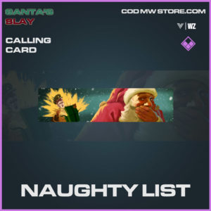 naughty list calling card in Vanguard and Warzone
