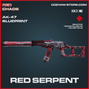 Red Serpent AK-48 blueprint skin in Cold War and Warzone