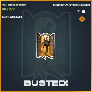 busted! sticker in Vanguard and Warzone