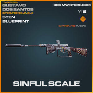 sinful scale sten blueprint burnt orange tracers in Vanguard and Warzone