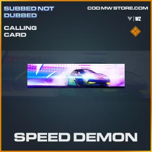 speed demon calling card in Vanguard and Warzone