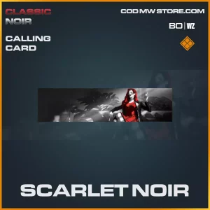 Scarlet Noire calling card in Warzone and Cold War