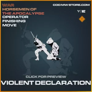 Violent Declaration Finishing Move in Warzone and Vanguard