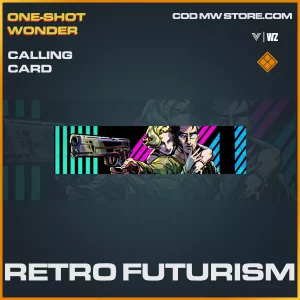 retro futurism calling card in Vanguard and Warzone