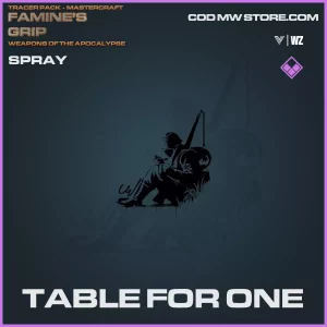 Table for One Spray in Warzone and Vanguard