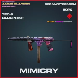 Mimicry TEC-9 blueprint skin in Warzone and Cold War