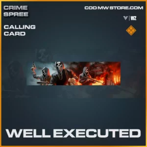 Well Executed calling card in Warzone and Vanguard