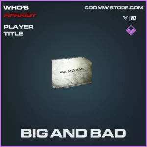 Big and Bad Player Title in Warzone and Vanguard