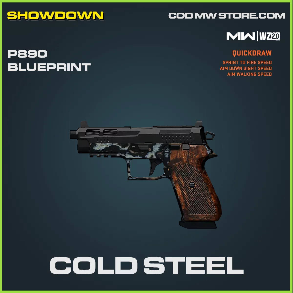 Cold steel P890 blueprint skin in Warzone 2 and MW2