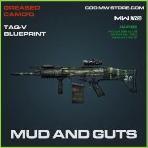 Mud And Guts TAQ-V blueprint skin in Warzone 2 and MWII
