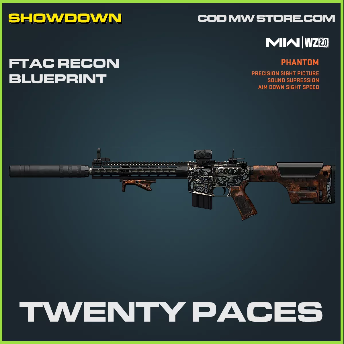 Twenty Paces FTac recon blueprint skin in Warzone 2 and MW2