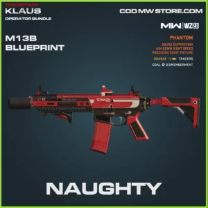 Naughty M13b blueprint skin in Warzone 2.0 and MW2